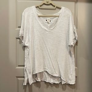Free People Distressed V-neck Tee